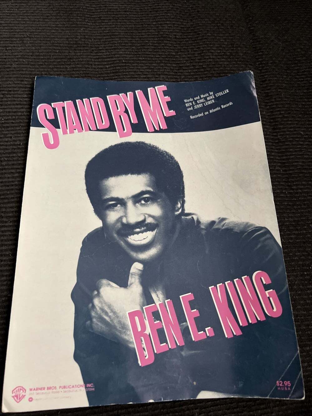 Vintage Ben E. King Stand By Me Sheet Music Warner Bros Piano Vocal Guitar